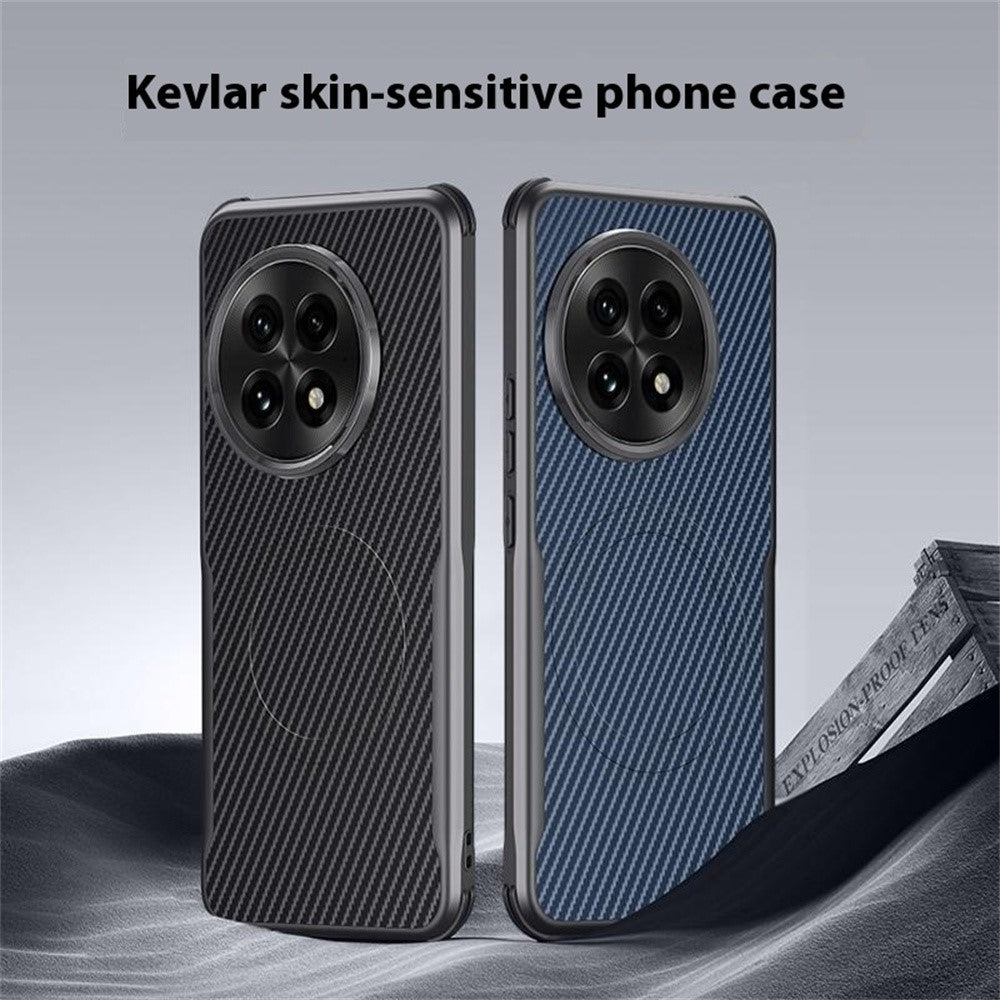 OnePlus 13 Magnetiskt Skal Kolfiber PU+PC+Silikon Skyddsfodral