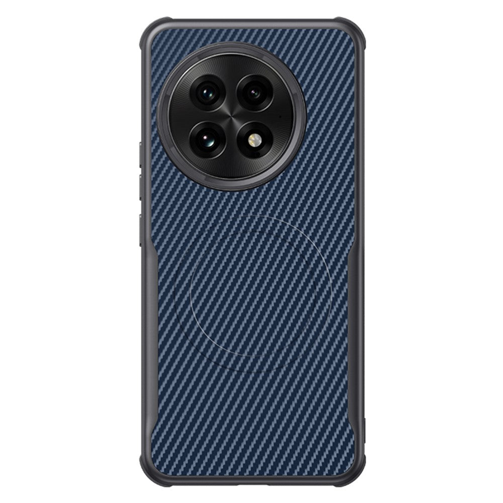 Til OnePlus 13 Magnetisk Cover Kulfiber PU+PC+Silikone Beskyttelsescover