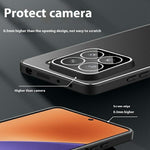 For Xiaomi 15 Pro Case PC+TPU Matte Back Phone Cover with Lens Film