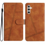 For Samsung Galaxy A36 5G Case Flip Leather Retro Phone Cover Lines Imprinted