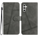 For Samsung Galaxy A36 5G Case Flip Leather Retro Phone Cover Lines Imprinted