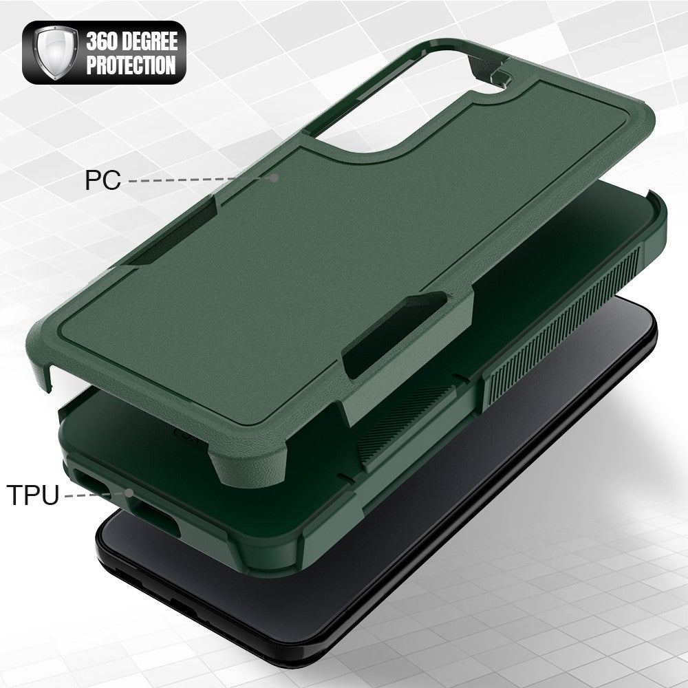 For Samsung Galaxy S22 5G Case 2-in-1 PC+TPU Shockproof Phone Cover