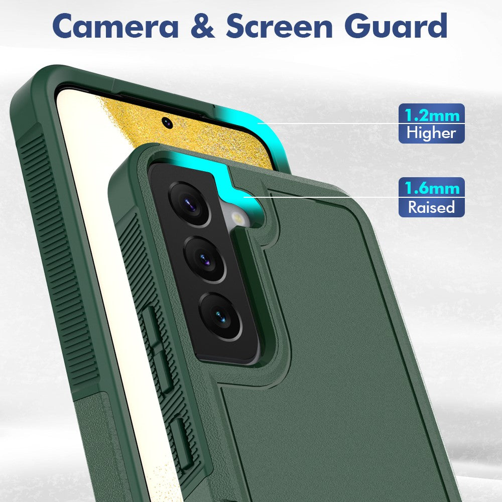 For Samsung Galaxy S22 5G Case 2-in-1 PC+TPU Shockproof Phone Cover