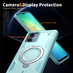 For Samsung Galaxy A06 4G Magnetic Case Military Protection PC+TPU Kickstand Phone Cover