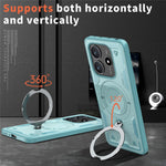 For Xiaomi Redmi Note 14 5G Magnetic Case Military Protection PC+TPU Kickstand Phone Cover
