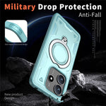 For Xiaomi Redmi Note 14 5G Magnetic Case Military Protection PC+TPU Kickstand Phone Cover