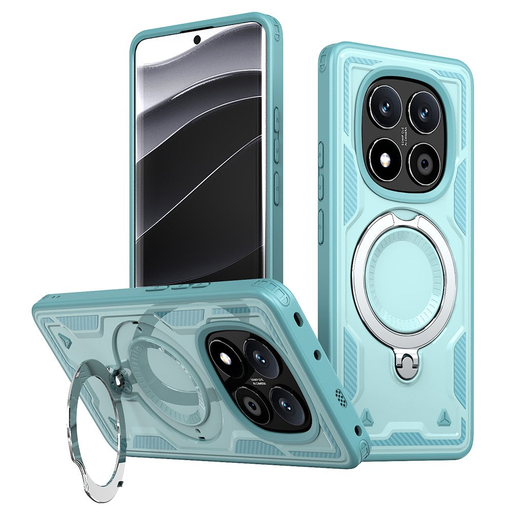 Xiaomi Redmi Note 14 Pro+ 5G / 14 Pro 5G / 14 Pro 4G / Poco X7 5G Magnetiskt skal Militärskydd PC+TPU Stativ mobilskal