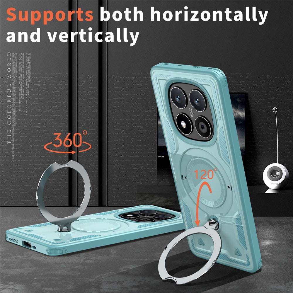 Xiaomi Redmi Note 14 Pro+ 5G / 14 Pro 5G / 14 Pro 4G / Poco X7 5G Magnetiskt skal Militärskydd PC+TPU Stativ mobilskal