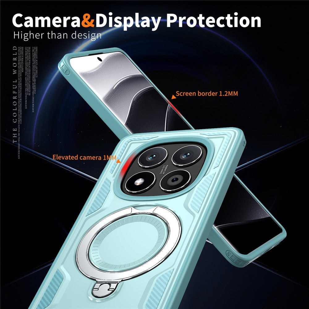 Xiaomi Redmi Note 14 Pro+ 5G / 14 Pro 5G / 14 Pro 4G / Poco X7 5G Magnetiskt skal Militärskydd PC+TPU Stativ mobilskal
