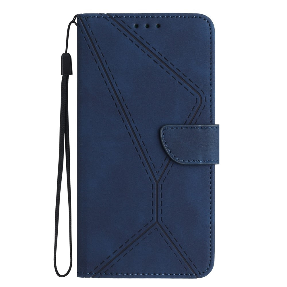 HT05 For Honor Magic7 Lite 5G / X9c 5G / X60 Pro 5G Case Leather Imprinted Lines Phone Cover with Card Holder