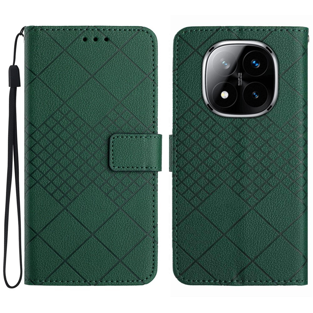 HT06 For Xiaomi Redmi Note 14 Pro+ 5G / 14 Pro 5G / Poco X7 5G Wallet Phone Case Imprint PU Leather Flip Folio Cover