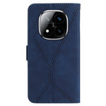 For Xiaomi Redmi Note 14 Pro+ 5G / 14 Pro 5G / Poco X7 5G Case Leather Imprinted Lines Phone Cover with Card Holder