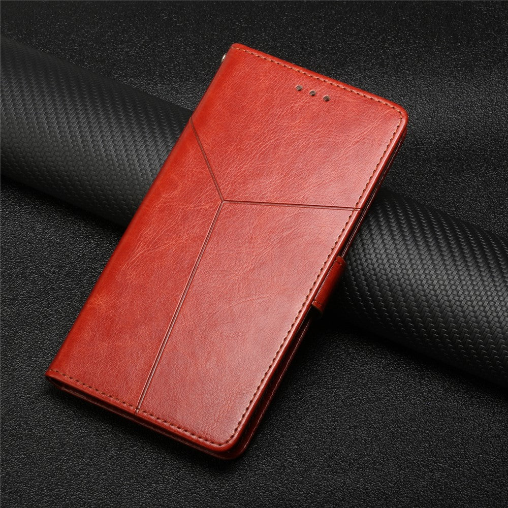 HT01 For Xiaomi Redmi Note 14 Pro+ 5G / Note 14 Pro 5G / Poco X7 5G Case Y-Shaped Lines Imprint Leather Phone Cover