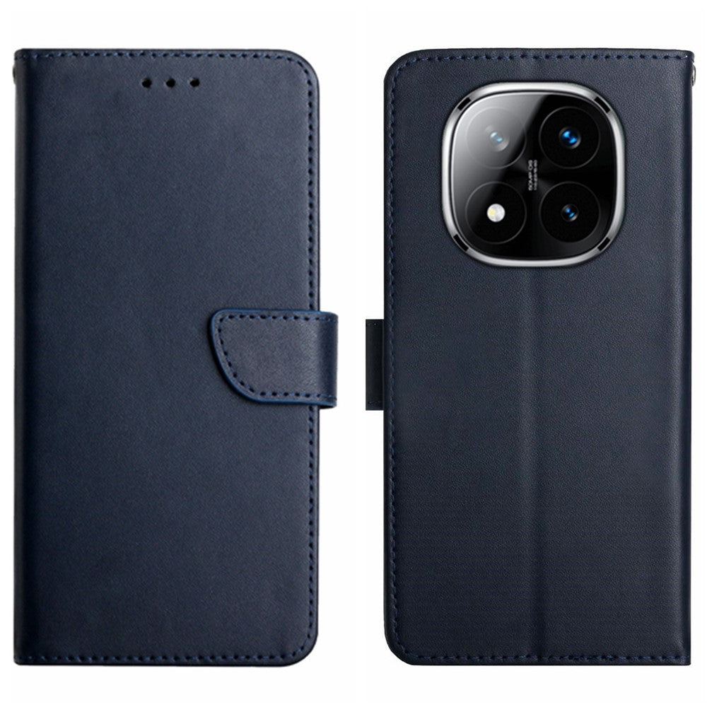 HT02 For Xiaomi Redmi Note 14 Pro+ 5G / Note 14 Pro 5G / Poco X7 5G Case Genuine Cow Leather Phone Cover Nappa Texture