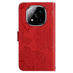 For Xiaomi Redmi Note 14 Pro+ 5G / 14 Pro 5G / Poco X7 5G Case Leather Phone Cover with Strap, Butterfly Flower Imprint