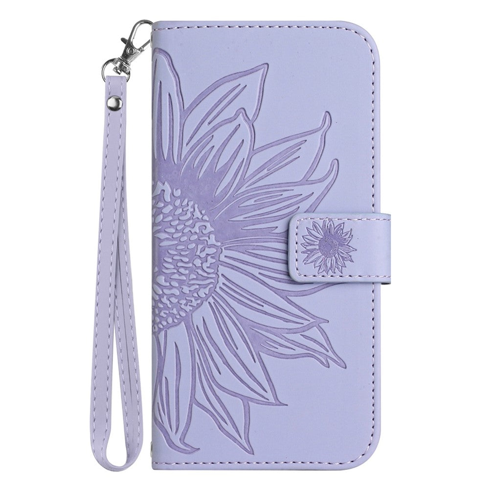 For Xiaomi Redmi Note 14 5G Case Sunflower Leather Wallet Phone Cover with Wrist Strap