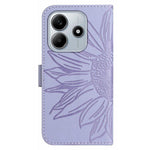 For Xiaomi Redmi Note 14 5G Case Sunflower Leather Wallet Phone Cover with Wrist Strap