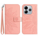 For Xiaomi Redmi Note 14 5G Case Sunflower Leather Wallet Phone Cover with Wrist Strap