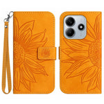 For Xiaomi Redmi Note 14 5G Case Sunflower Leather Wallet Phone Cover with Wrist Strap