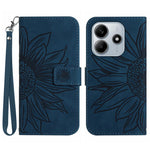 For Xiaomi Redmi Note 14 5G Case Sunflower Leather Wallet Phone Cover with Wrist Strap