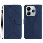 HT05 For Xiaomi Redmi Note 14 5G Case Leather Imprinted Lines Phone Cover with Card Holder