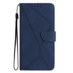 HT05 For Xiaomi Redmi Note 14 5G Case Leather Imprinted Lines Phone Cover with Card Holder