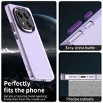 For Xiaomi Redmi Note 14 Pro+ 5G Case PC+TPU+PET Matte Anti-Drop Phone Back Cover