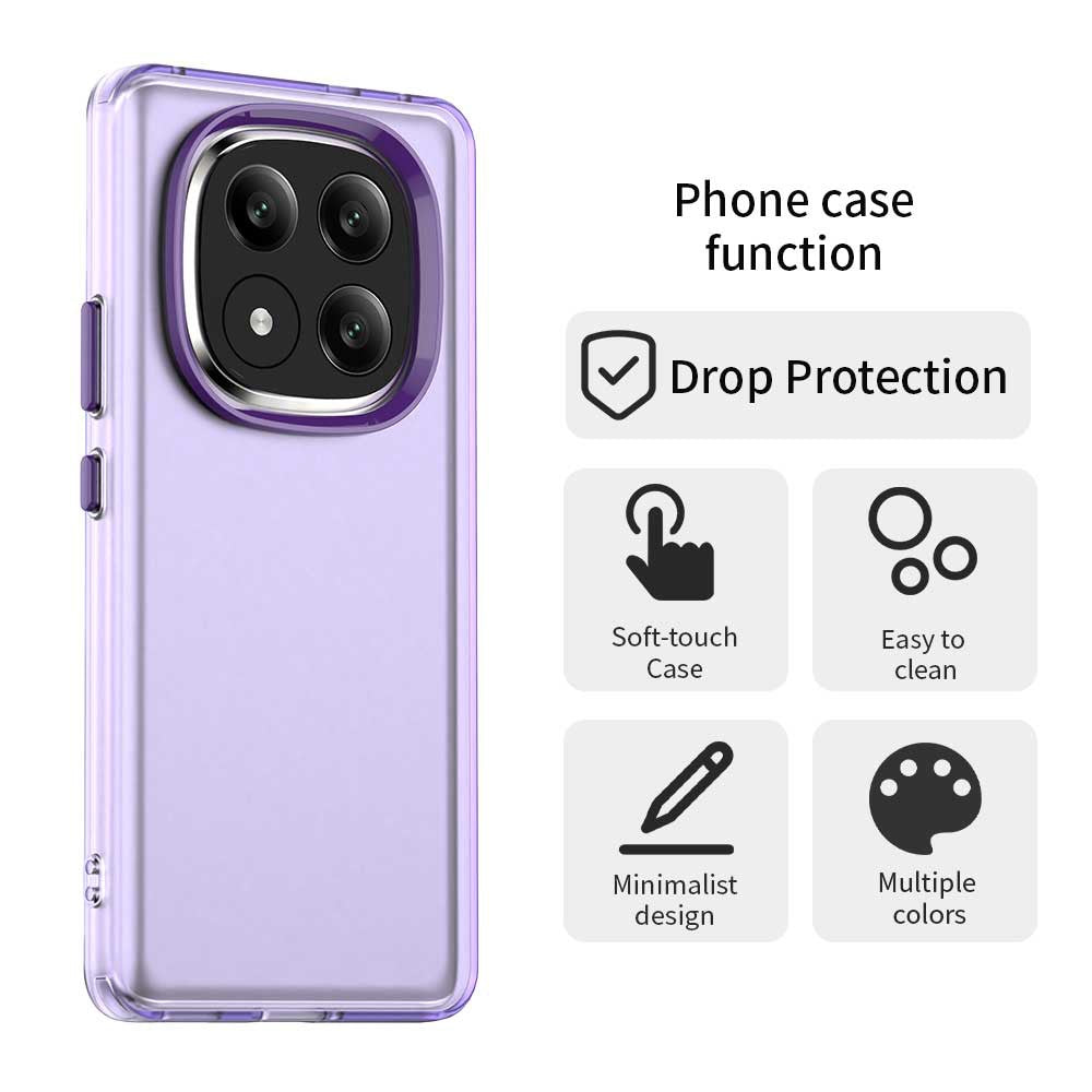 PC + TPU + PET-mobilcover med mat, stødsikker bagside til Xiaomi Redmi Note 14 Pro+ 5G