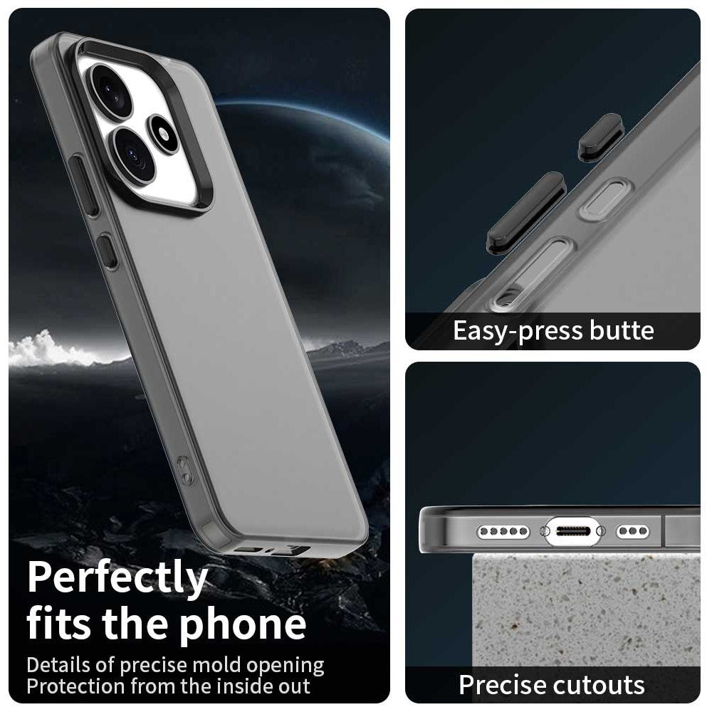 For Xiaomi Redmi Note 14 5G Case PC+TPU+PET Matte Anti-Drop Phone Back Cover