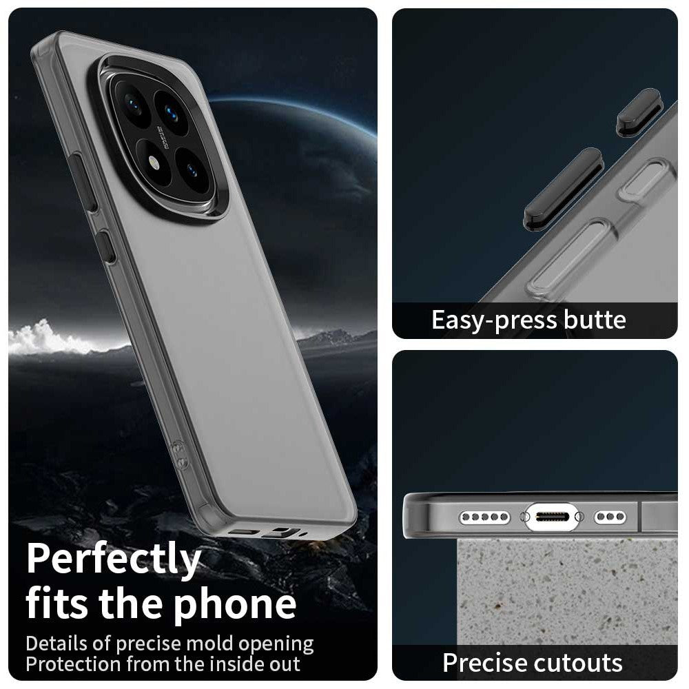 For Xiaomi Redmi Note 14 Pro 5G / Poco X7 5G Case PC+TPU+PET Matte Anti-Drop Phone Back Cover