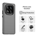 For Xiaomi Redmi Note 14 Pro 5G / Poco X7 5G Case PC+TPU+PET Matte Anti-Drop Phone Back Cover