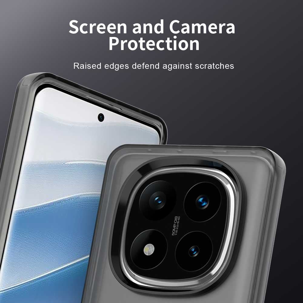 For Xiaomi Redmi Note 14 Pro 5G / Poco X7 5G Case PC+TPU+PET Matte Anti-Drop Phone Back Cover