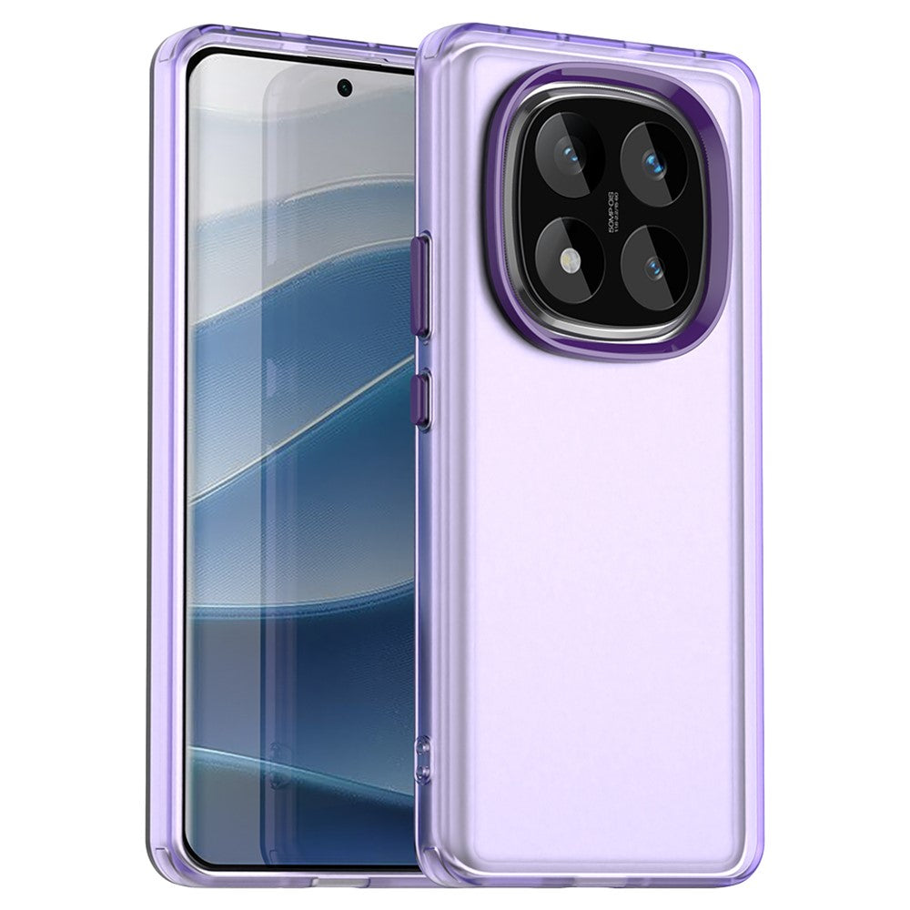 For Xiaomi Redmi Note 14 Pro 5G / Poco X7 5G Case PC+TPU+PET Matte Anti-Drop Phone Back Cover