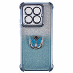 For Xiaomi 14 Pro Case Butterfly Kickstand Glitter TPU Shockproof Phone Cover