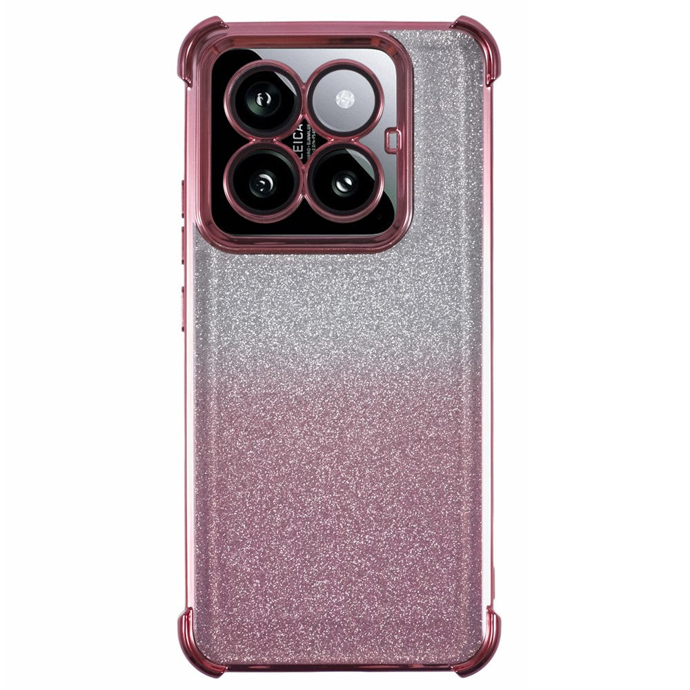 For Xiaomi 14 Pro Case Glitter TPU Phone Cover Reinforced Corners