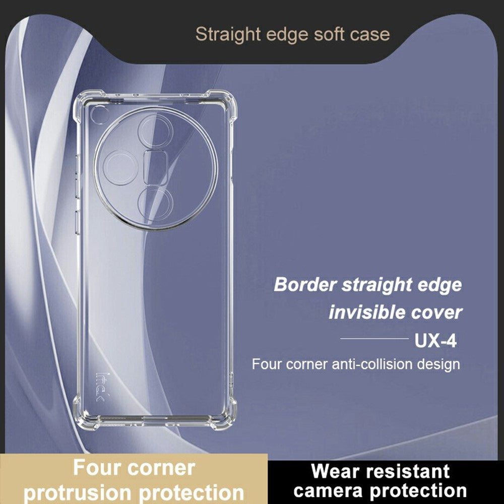 IMAK UX-4 Series for Oppo Find X7 5G Clear Phone Case Four Corner Shockproof TPU Back Cover