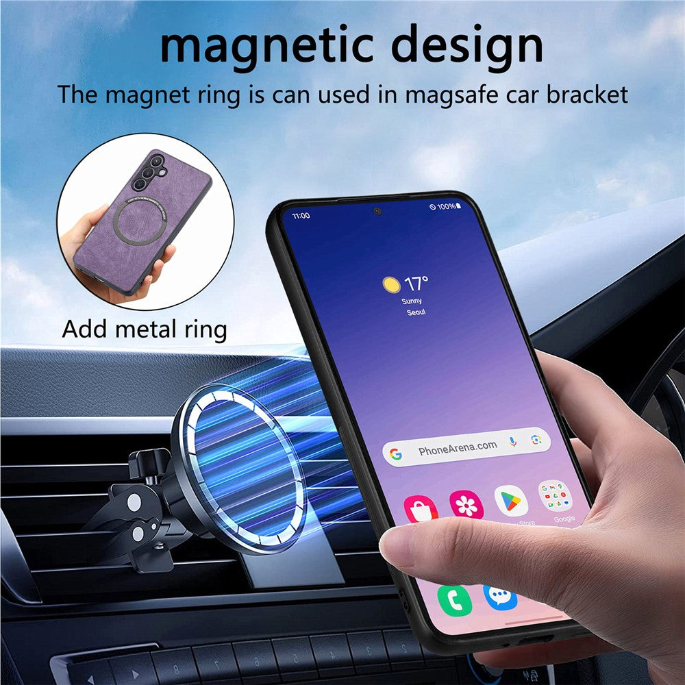 CASENEO Til Samsung Galaxy S25 Magnetisk Cover Aftageligt Læder Telefonpung Etui