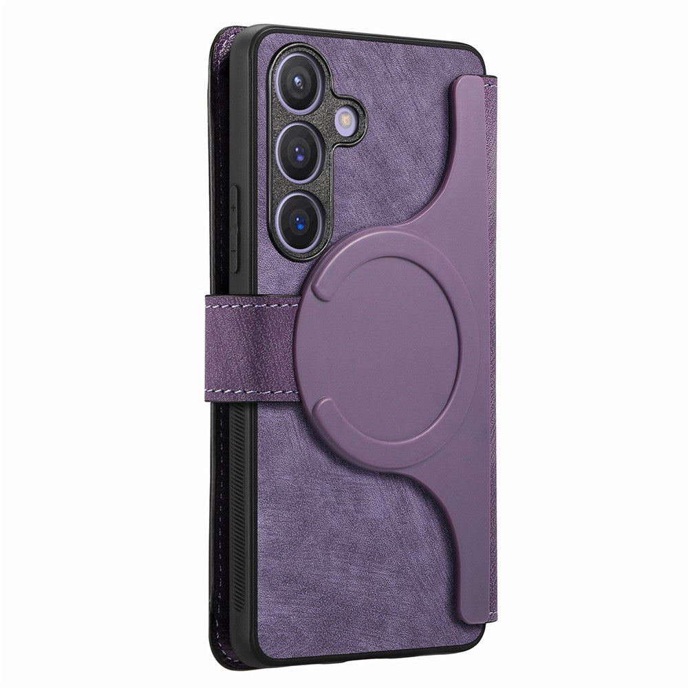 CASENEO Til Samsung Galaxy S25 Magnetisk Cover Aftageligt Læder Telefonpung Etui