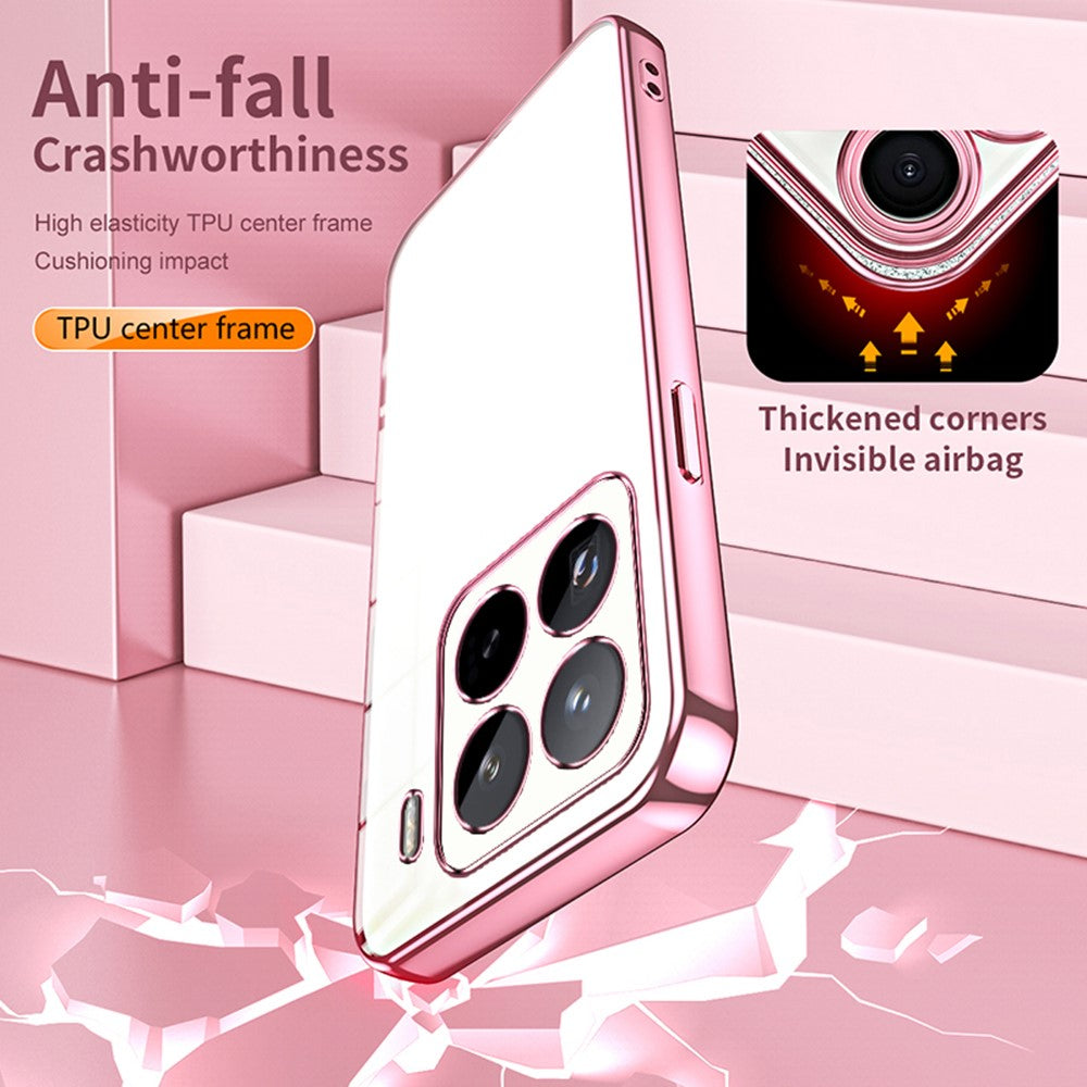 For Xiaomi 15 Pro Case Electroplating Frame Soft TPU Phone Cover