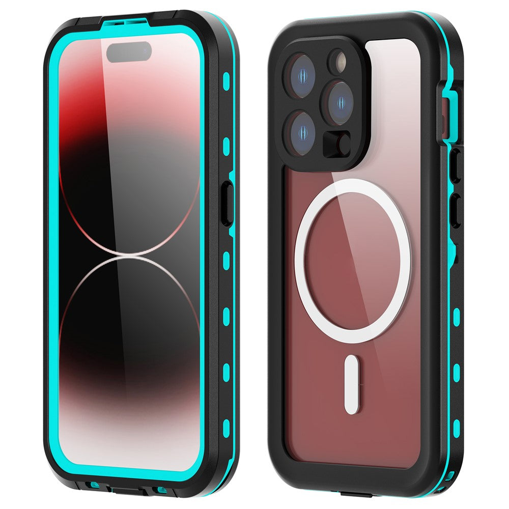 REDPEPPER Dot+ Series For iPhone 15 Pro Phone Case Compatible with MagSafe IP68 Waterproof Clear Phone Cover