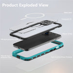 REDPEPPER Dot+ Series For iPhone 15 Plus Phone Case Compatible with MagSafe IP68 Waterproof Clear Phone Cover