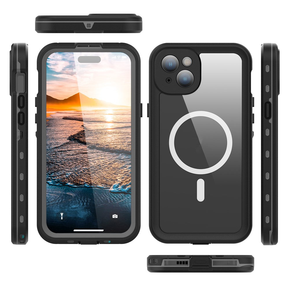 REDPEPPER Dot+ Series For iPhone 15 Phone Case Compatible with MagSafe IP68 Waterproof Clear Phone Cover
