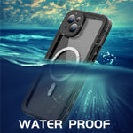 REDPEPPER Dot+ Series For iPhone 15 Phone Case Compatible with MagSafe IP68 Waterproof Clear Phone Cover