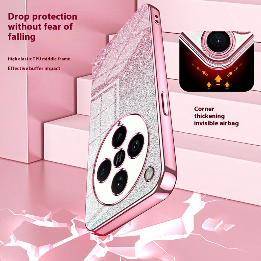 Oppo Find X8 Pro 5G-skal Galvaniserat Gradient Glitter TPU-mobilskal