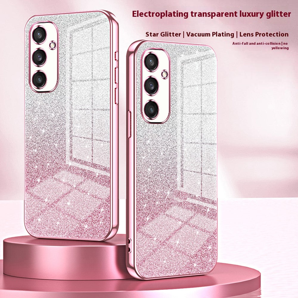 For Samsung Galaxy S25 Case Electroplating Gradient Glitter TPU Phone Cover