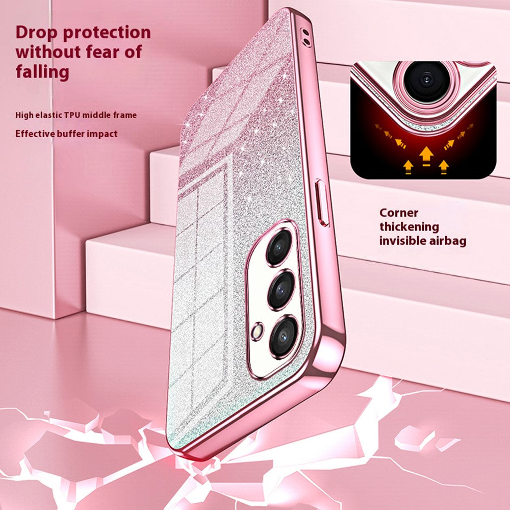 For Samsung Galaxy S25 Case Electroplating Gradient Glitter TPU Phone Cover