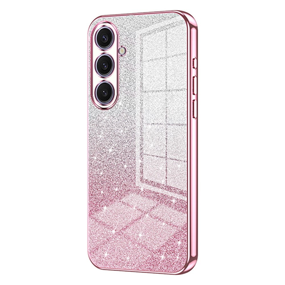 For Samsung Galaxy S25+ Case Electroplating Gradient Glitter TPU Phone Cover