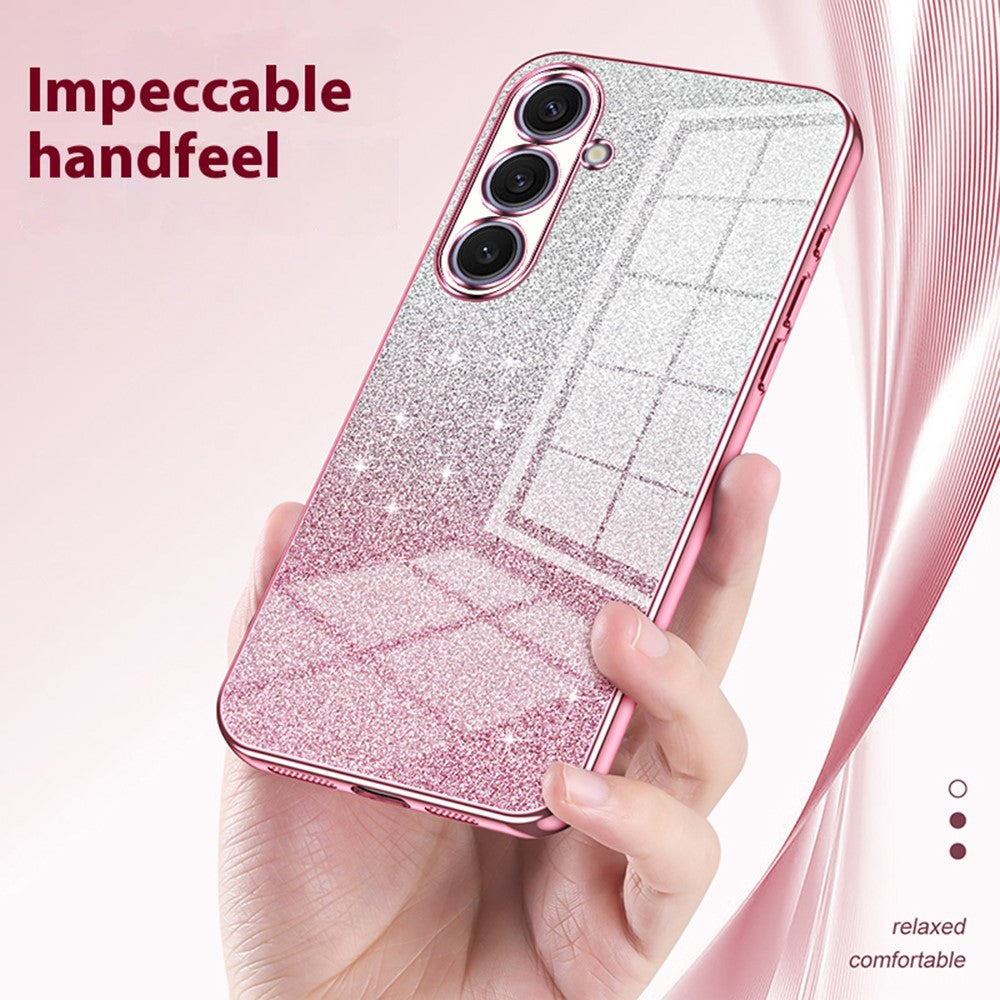 For Samsung Galaxy S25+ Case Electroplating Gradient Glitter TPU Phone Cover