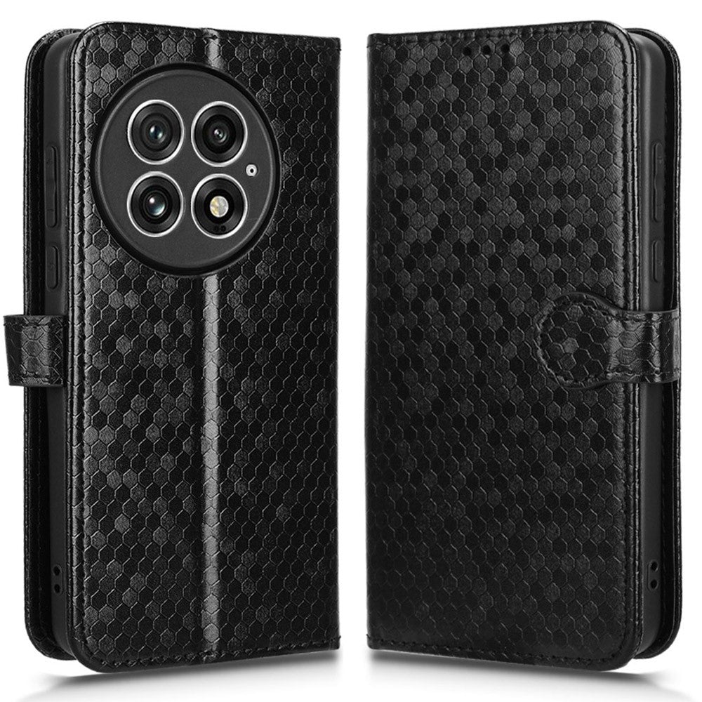 For OnePlus 13 Wallet Case Dot Pattern Imprint PU Leather Phone Cover
