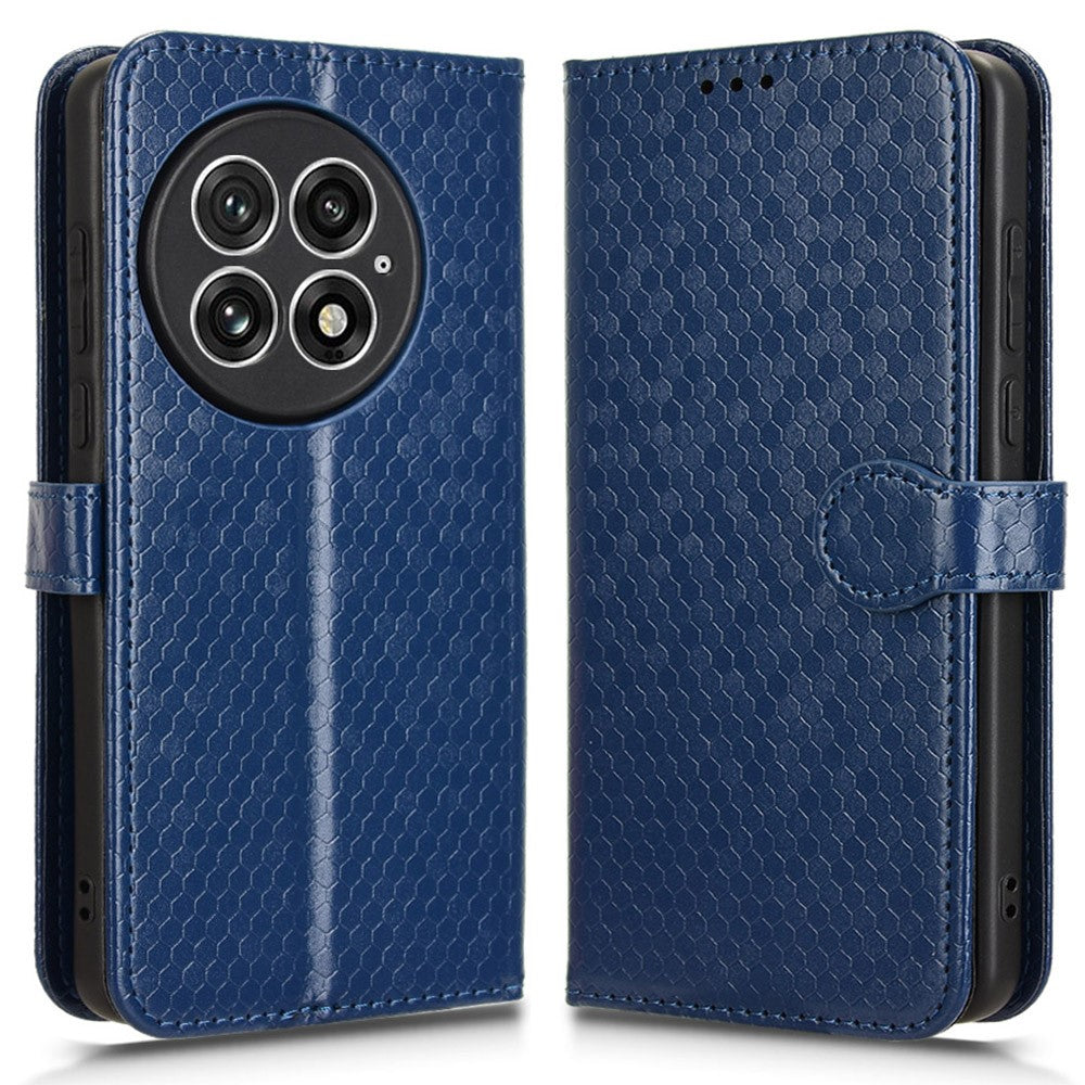 For OnePlus 13 Wallet Case Dot Pattern Imprint PU Leather Phone Cover